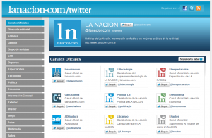 Periodismo en Twitter: la red de canales de La Nación
