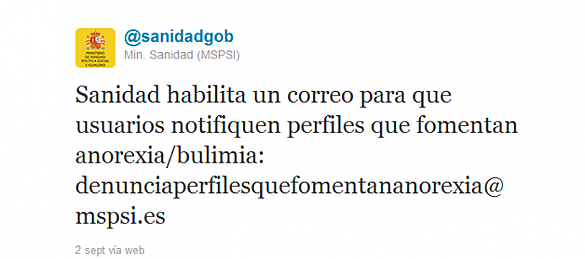 denunciaperfilesquefomentananorexia@mspsi.es denunciaperfilesquefomentananorexia@mspsi.es