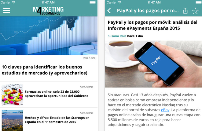 marketing4ecommerce app