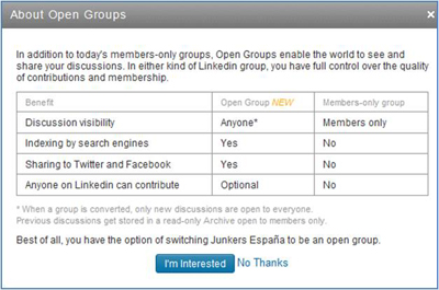 Nuevas características de los Open Groups