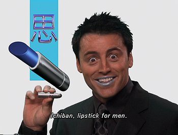"Ichiban", lipstick for men. Friends.
