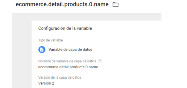 GTM VARIABLE CAPA DE DATOS