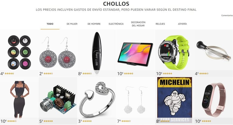 seciones amazon