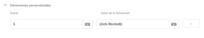 configuracion variable 2 analytics adblocker